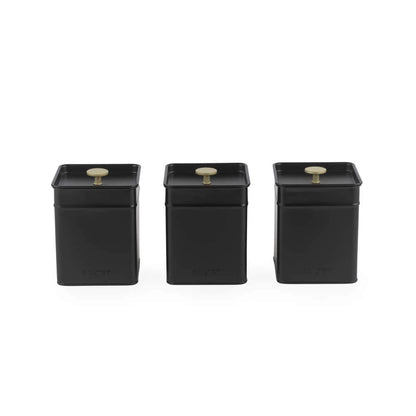 Salter Alchemy Tea, Coffee & Sugar Canister Set BW14370 (Black/Gold)