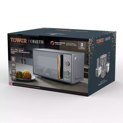 Tower Tower Cavaletto 20 Litre Manual Microwave T24038RGG (Grey)