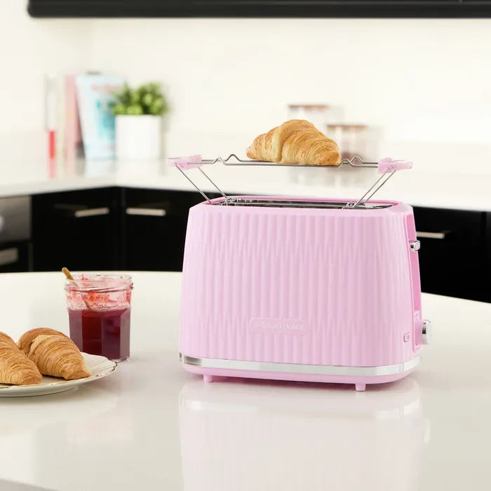 Russell Hobbs Eden Kettle, 2 Slice Toaster & Microwave Kitchen Set (Raspberry)