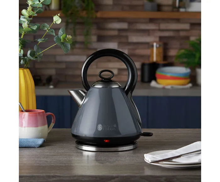 Russell Hobbs Traditional Pyramid Kettle 26412 (Grey) - Vibe Home