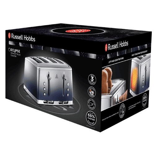 Russell Hobbs Eclipse 4 Slice Toaster 25141 (Midnight Blue) - Vibe Home