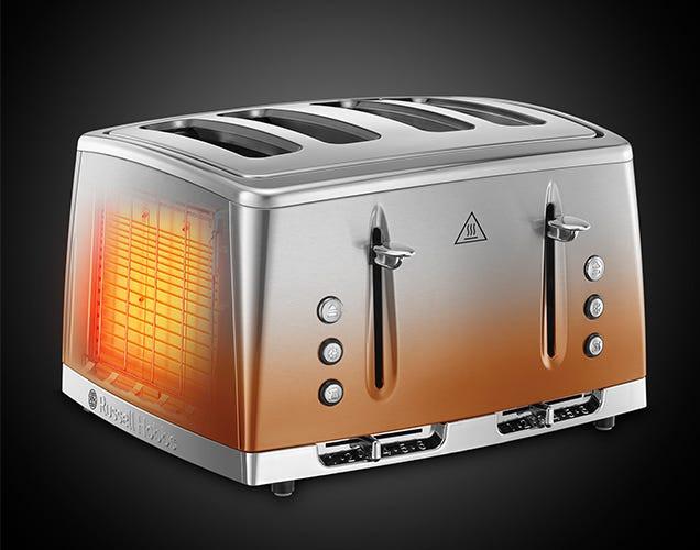 Russell Hobbs Eclipse 4 Slice Toaster 25143 (Copper) - Vibe Home