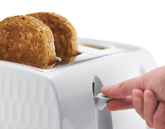 Russell Hobbs Honeycomb 4 Slice Toaster 26070 (White) - Vibe Home