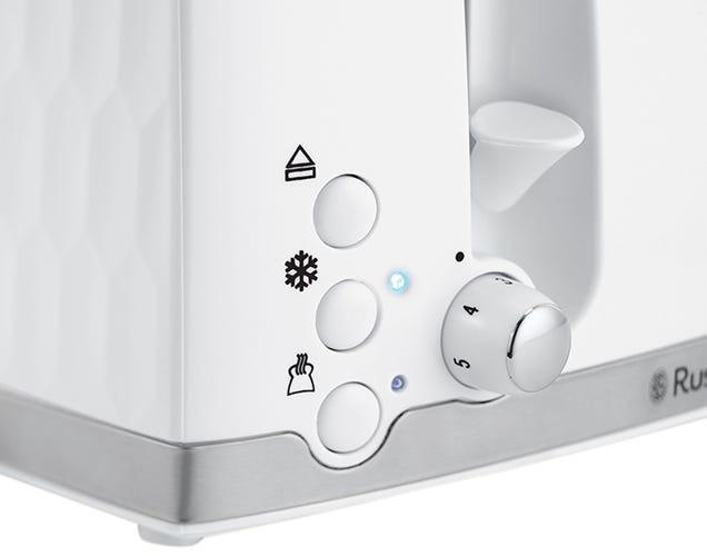 Russell Hobbs Honeycomb 4 Slice Toaster 26070 (White) - Vibe Home