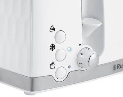 Russell Hobbs Honeycomb 4 Slice Toaster 26070 (White) - Vibe Home