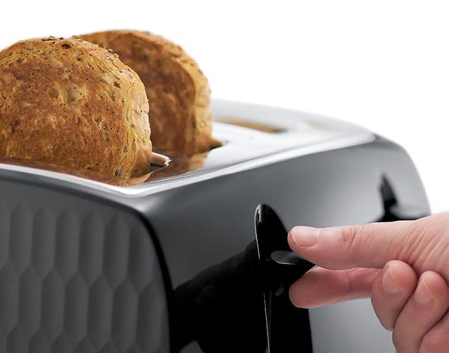 Russell Hobbs Honeycomb 4 Slice Toaster 26071 (Black) - Vibe Home