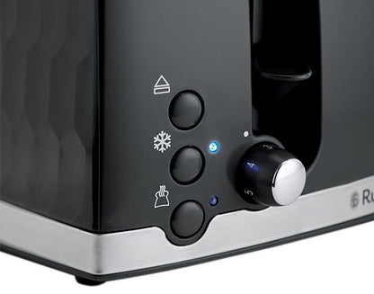 Russell Hobbs Honeycomb 4 Slice Toaster 26071 (Black) - Vibe Home