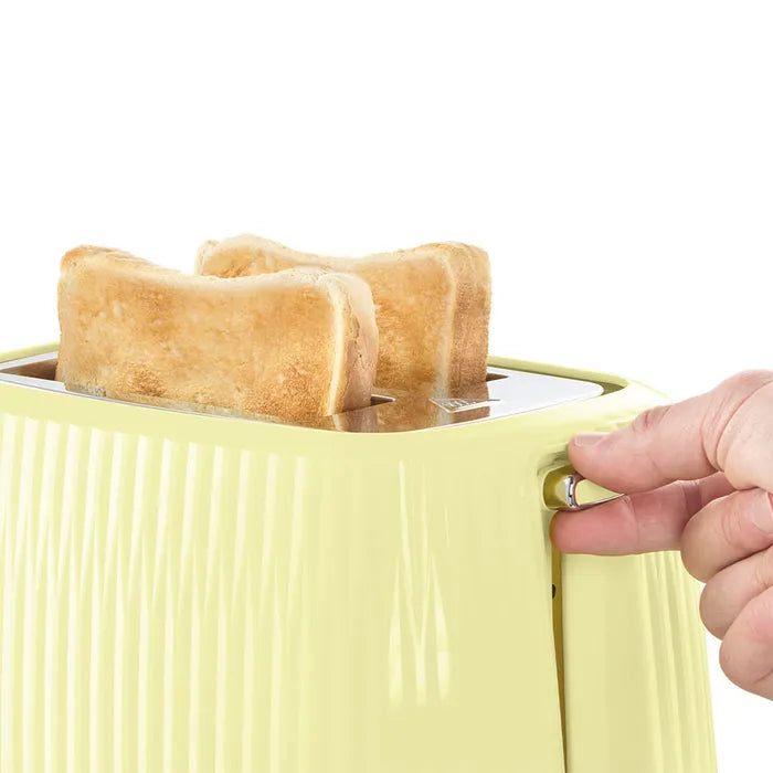 Russell Hobbs Eden Kettle & 2 Slice Toaster Kitchen Yellow Set (Lemon)