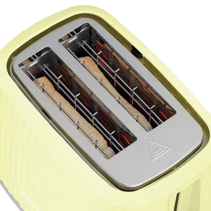 Russell Hobbs Eden Kettle & 2 Slice Toaster Kitchen Yellow Set (Lemon)