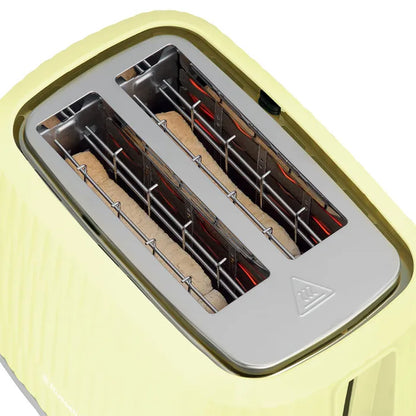 Russell Hobbs Eden Kettle & 2 Slice Toaster Kitchen Yellow Set (Lemon)