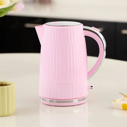 Russell Hobbs Eden Kettle, 2 Slice Toaster & Microwave Kitchen Set (Raspberry)