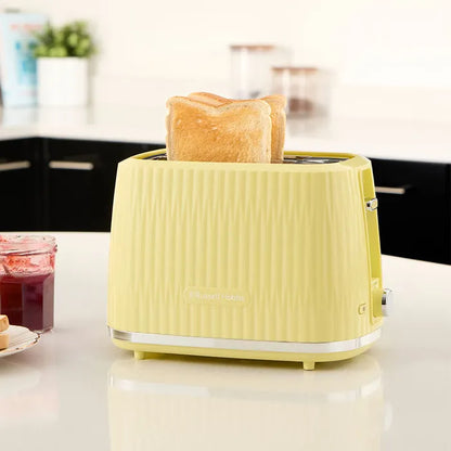 Russell Hobbs Eden Kettle & 2 Slice Toaster Kitchen Yellow Set (Lemon)