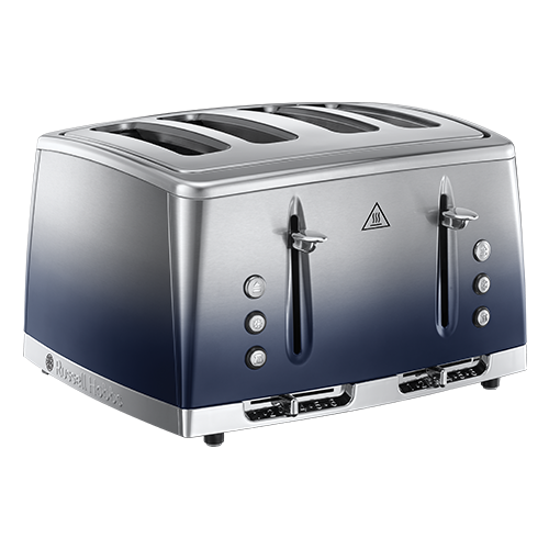 Russell Hobbs Eclipse Jug Kettle & 4 Slice Toaster Kitchen Set (Midnight Blue) - Vibe Home
