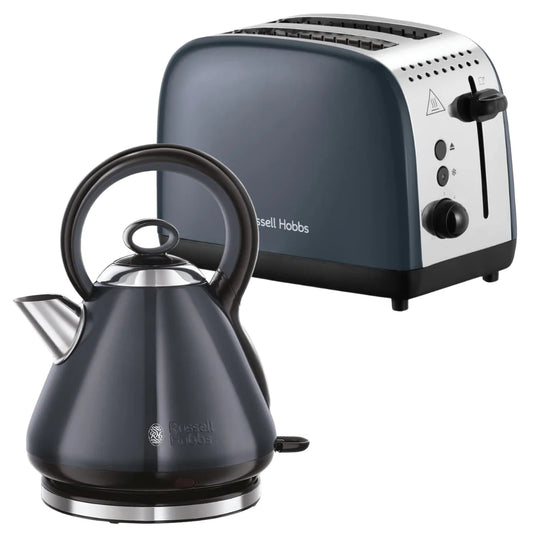 Russell Hobbs Traditional Grey Kettle and Toaster Set