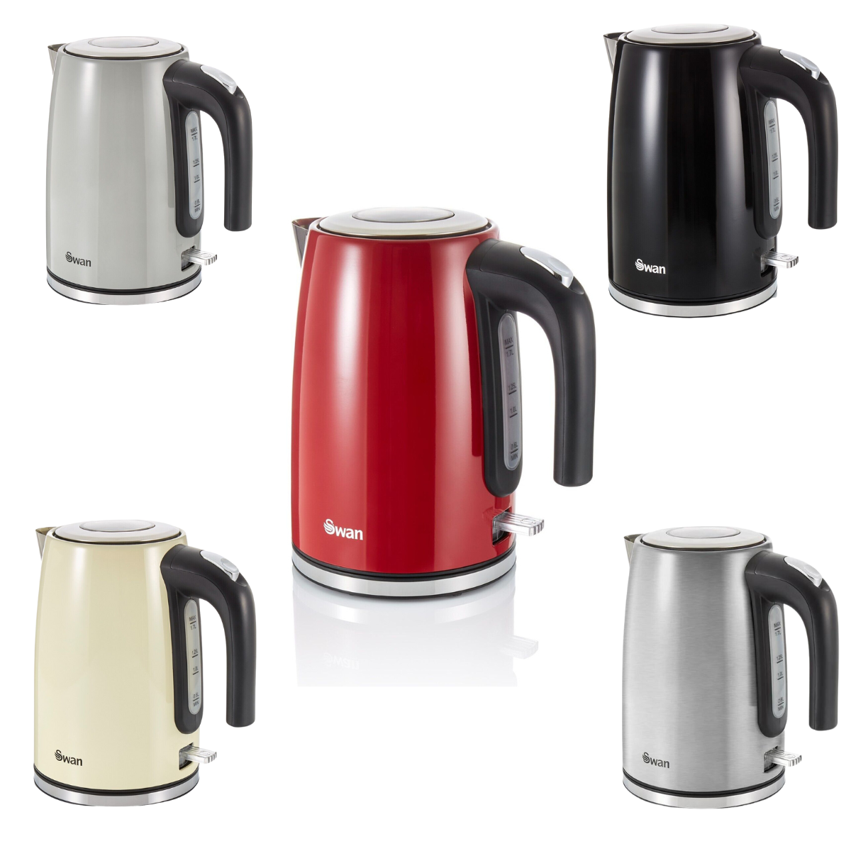 Swan TownHouse Jug Kettle SK14015RN (Red)