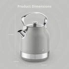 Swan Retro Pyramid Kettle, 4 Slice Toaster & Canisters Kitchen Set (Grey) - Vibe Home