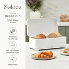 Swan Solace Bread Bin & Canisters Matching Kitchen Storage Set (White) - Vibe Home