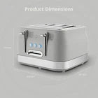 Swan Retro Pyramid Kettle, 4 Slice Toaster & Canisters Kitchen Set (Grey) - Vibe Home