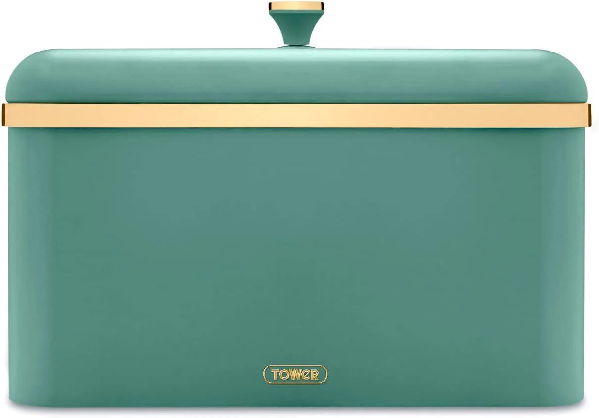 Tower Kitchen Cavaletto Jade Green Bread Bin and Canister Set