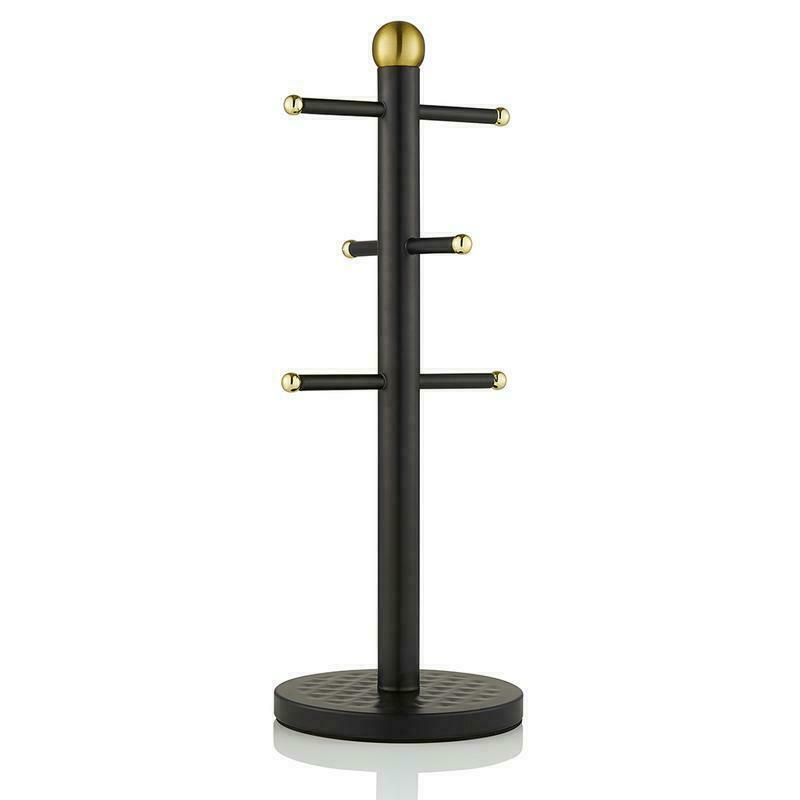 Swan Gatsby Black Mug Tree Holder Kitchen Cup Organiser