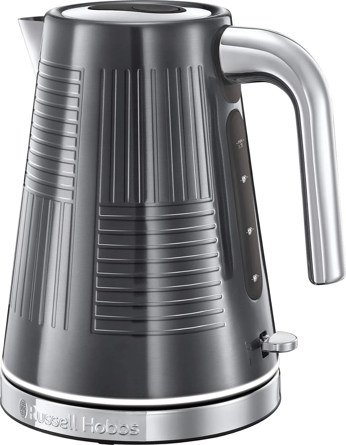 Russell Hobbs Geo Kettle & 2 Slice Toaster Kitchen Set - Grey