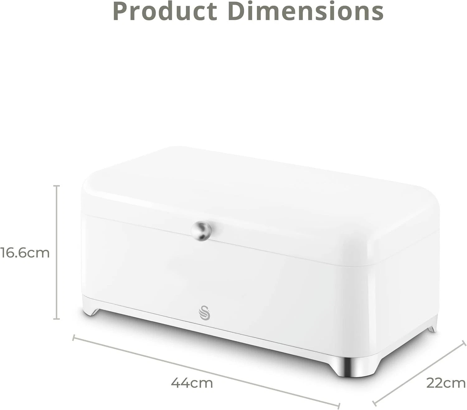 Swan Solace Bread Bin & Canisters Matching Kitchen Storage Set (White) - Vibe Home