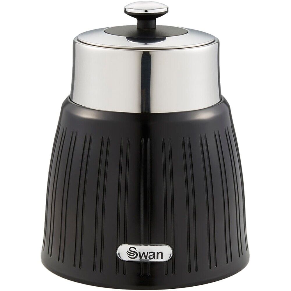 Swan Retro Black Canister Set Airtight Kitchen Containers