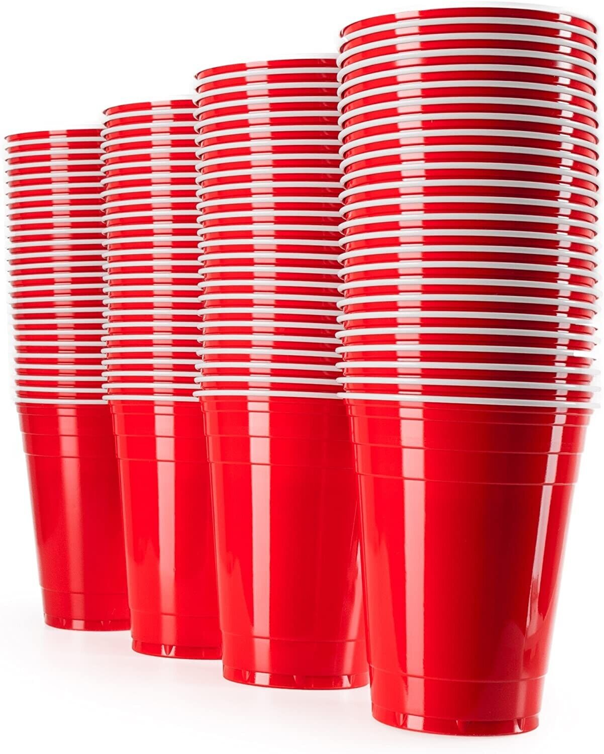 VIVALOO Plastic Cups Reusable Red Cups Large Pack