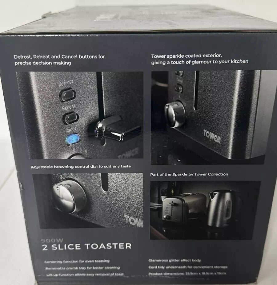 Tower 2 Slice Toaster T20014BL