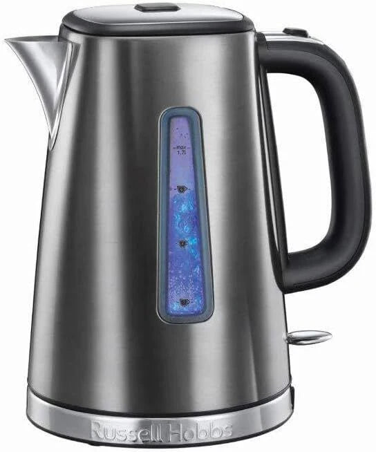 Russell Hobbs Luna Grey Kettle & Toaster Set Kitchen Bundle 2024