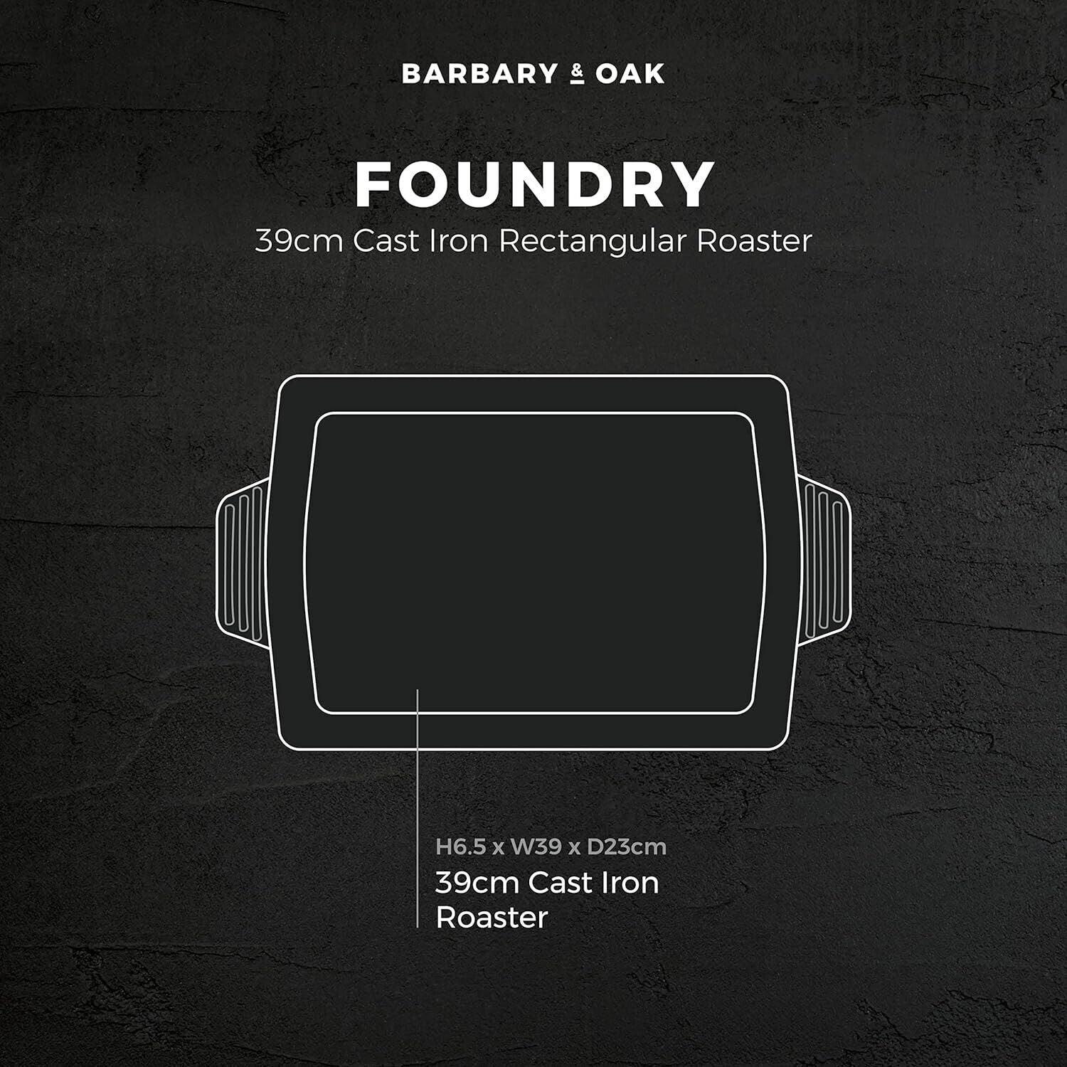 Barbary & Oak Cast Iron Roaster Pan BO800258BLU (Blue).