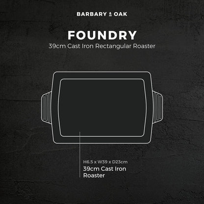 Barbary & Oak Cast Iron Roaster Pan BO800258BLU (Blue).