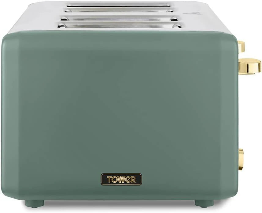 Tower Cavaletto Jade Green Kitchen Set - Kettle, Toaster, Bread Bin, Canisters