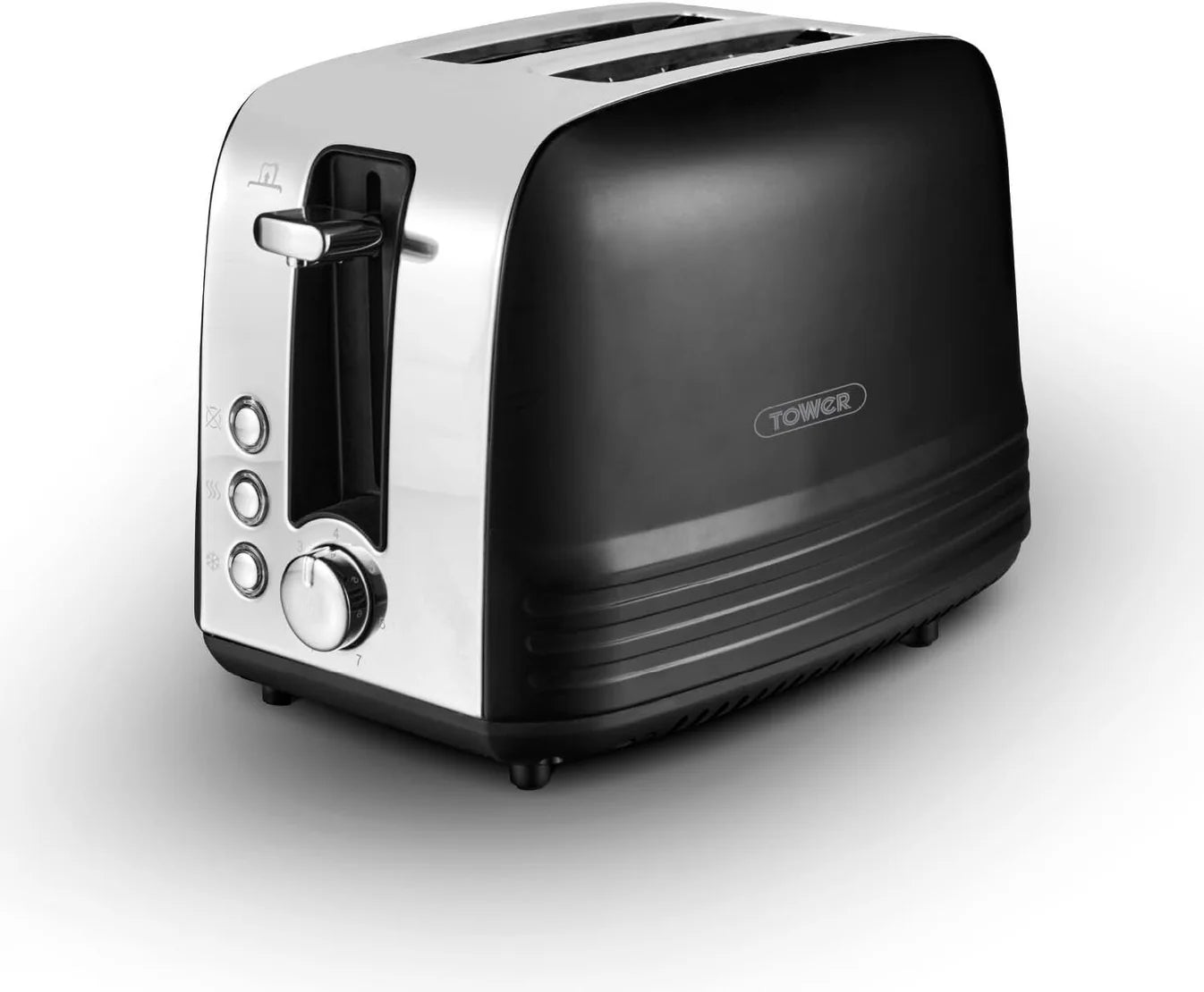 Tower Ash Kitchen Black Kettle and 2 Slice Toaster Set