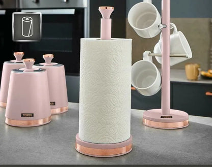 Tower Cavaletto Marshmallow Pink 8pc Kitchen Set Kettle Toaster Breadbin