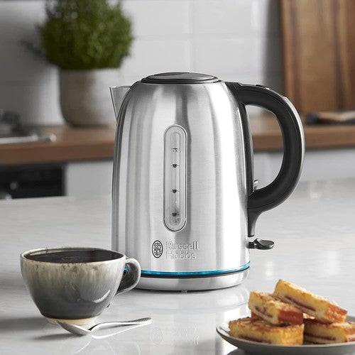 Russell Hobbs Buckingham Jug Kettle & 4 Slice Toaster Kitchen Set (Stainless Steel) - Vibe Home
