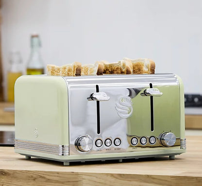 Swan Retro 4 Slice Toaster ST19020GN (Green)