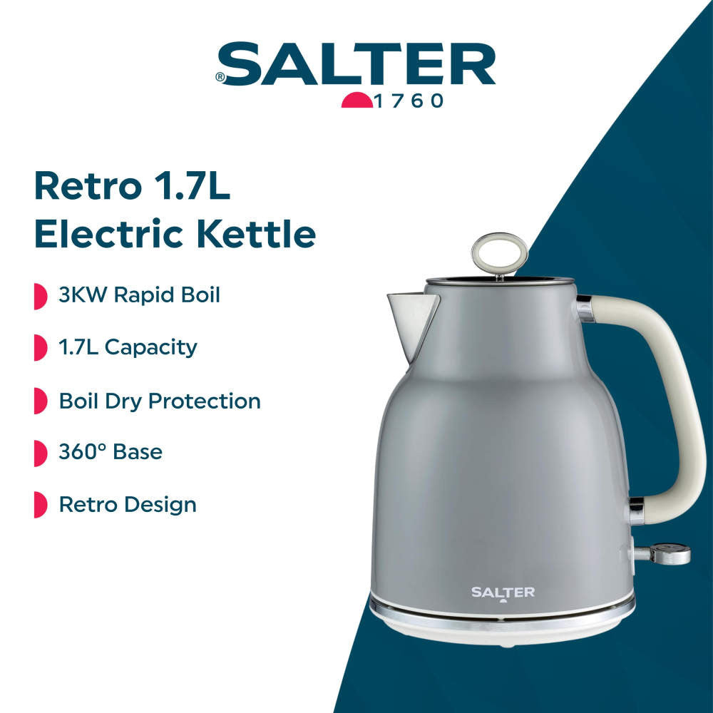 Salter Salter Retro Kettle EK5737GRY (Grey)