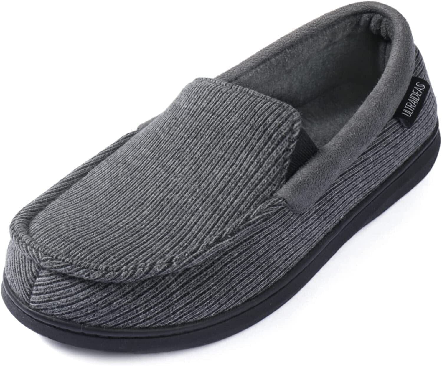 Ultraideas Mens Slippers Soft Memory Foam Size 11 Grey mens slippers ULTRAIDEAS 