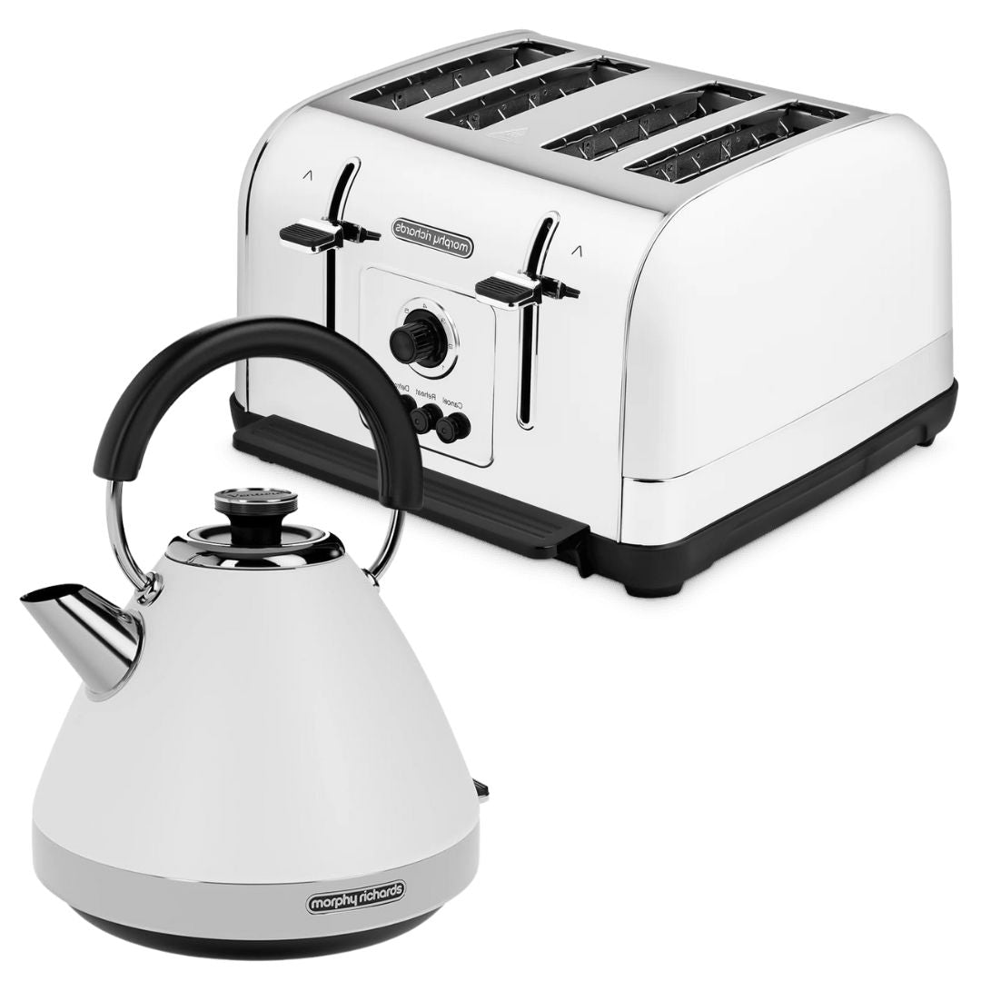 Morphy Richards Venture Kitchen White Kettle & Toaster Set