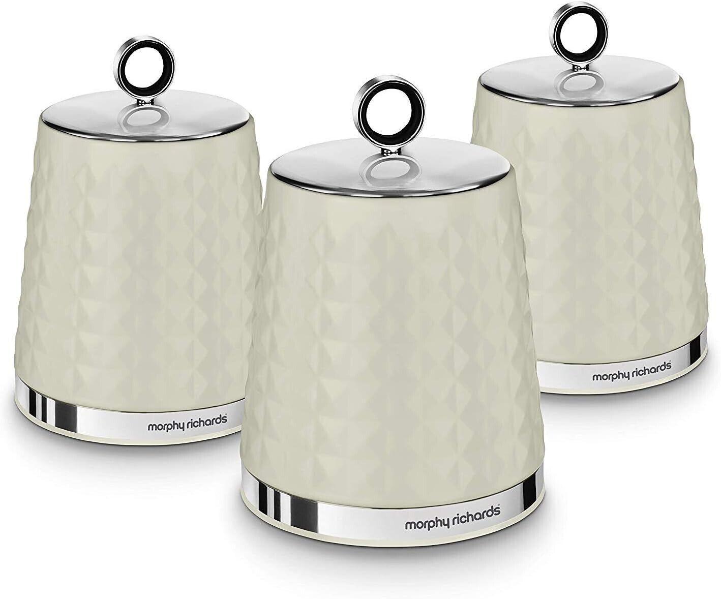 Morphy Richards Dimensions Canisters Set (Ivory Cream).