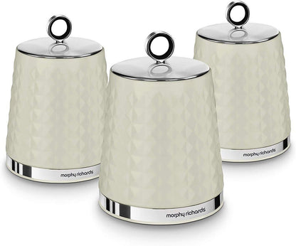 Morphy Richards Dimensions Canisters Set (Ivory Cream).