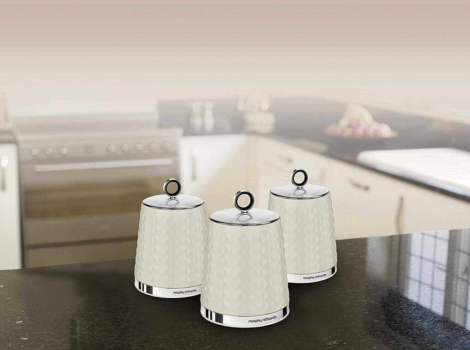 Morphy Richards Dimensions Canisters Set (Ivory Cream).