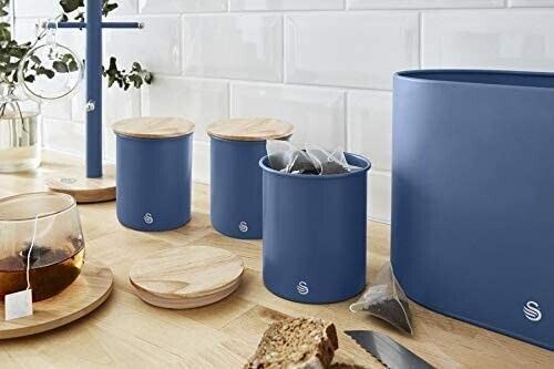 Swan Nordic Storage Canisters Set of 3 - Storage - Kitchen Style Modern - Blue