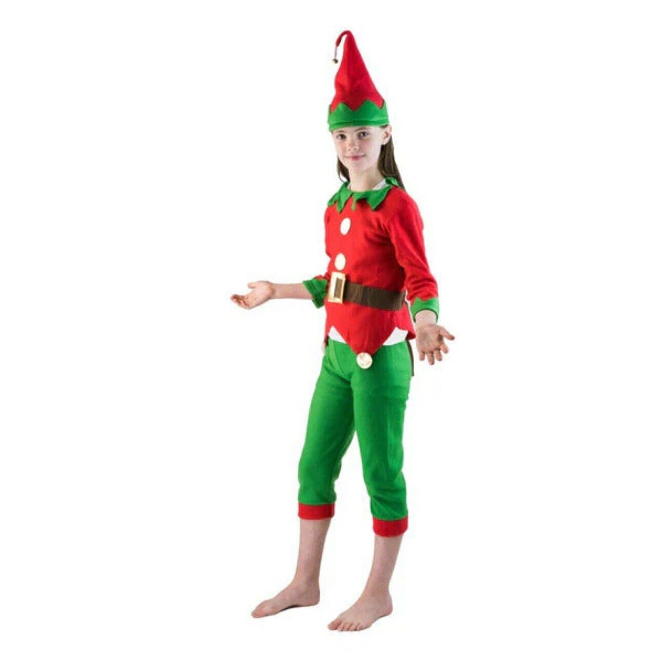 Bodysocks Elf Costume (No Shoes inluced) - Kids Size 5 to 7 years)