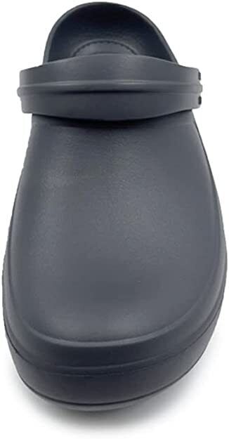 AMOJI Black Clogs Unisex Shoes for Work Garden Slippers (Size 6)