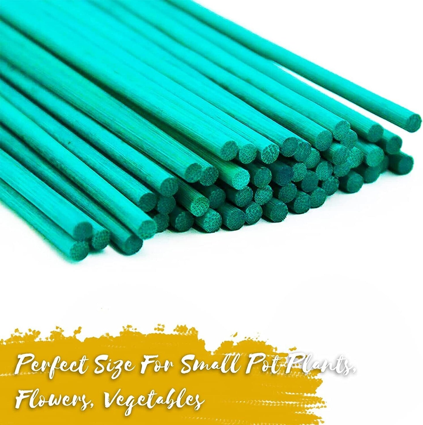 50 Plant Support Sticks Bamboo Stakes Canes for Garden Flowers