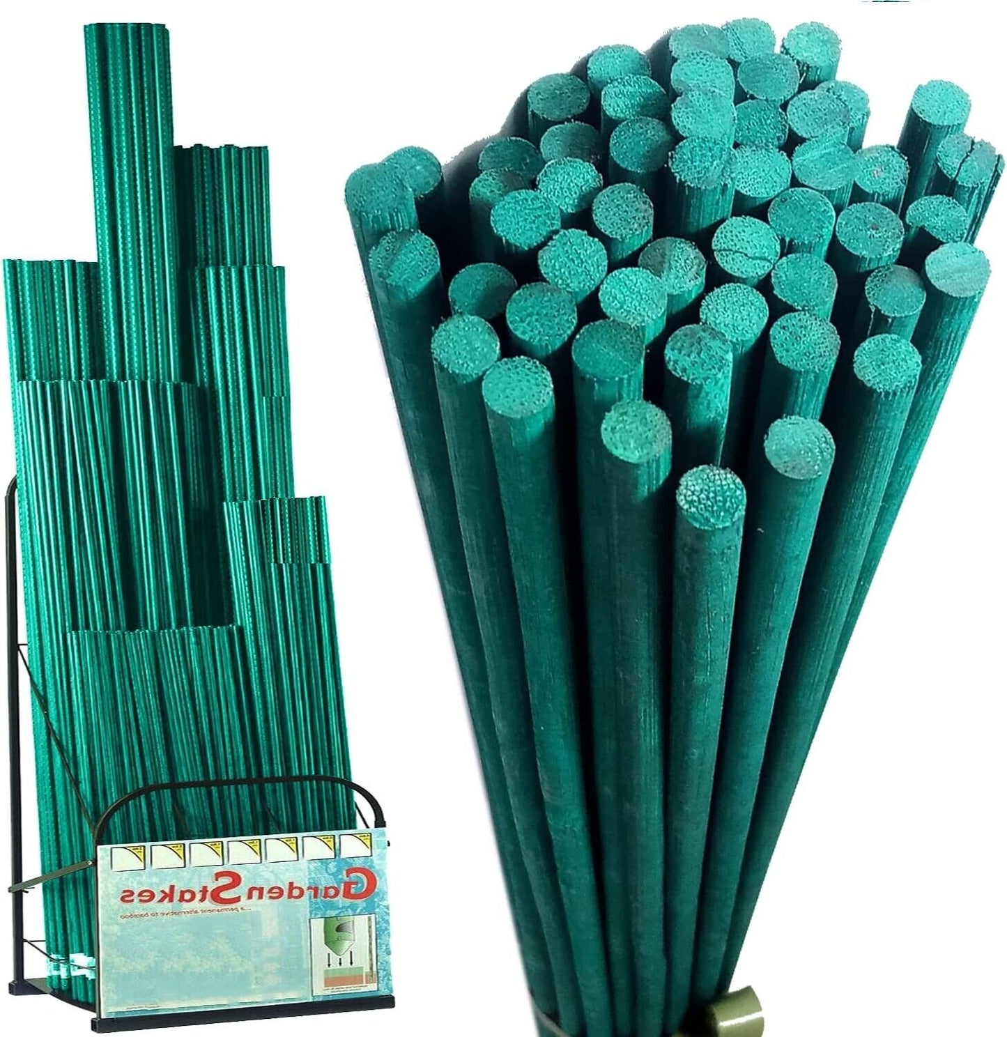 50 Plant Support Sticks Bamboo Stakes Canes for Garden Flowers