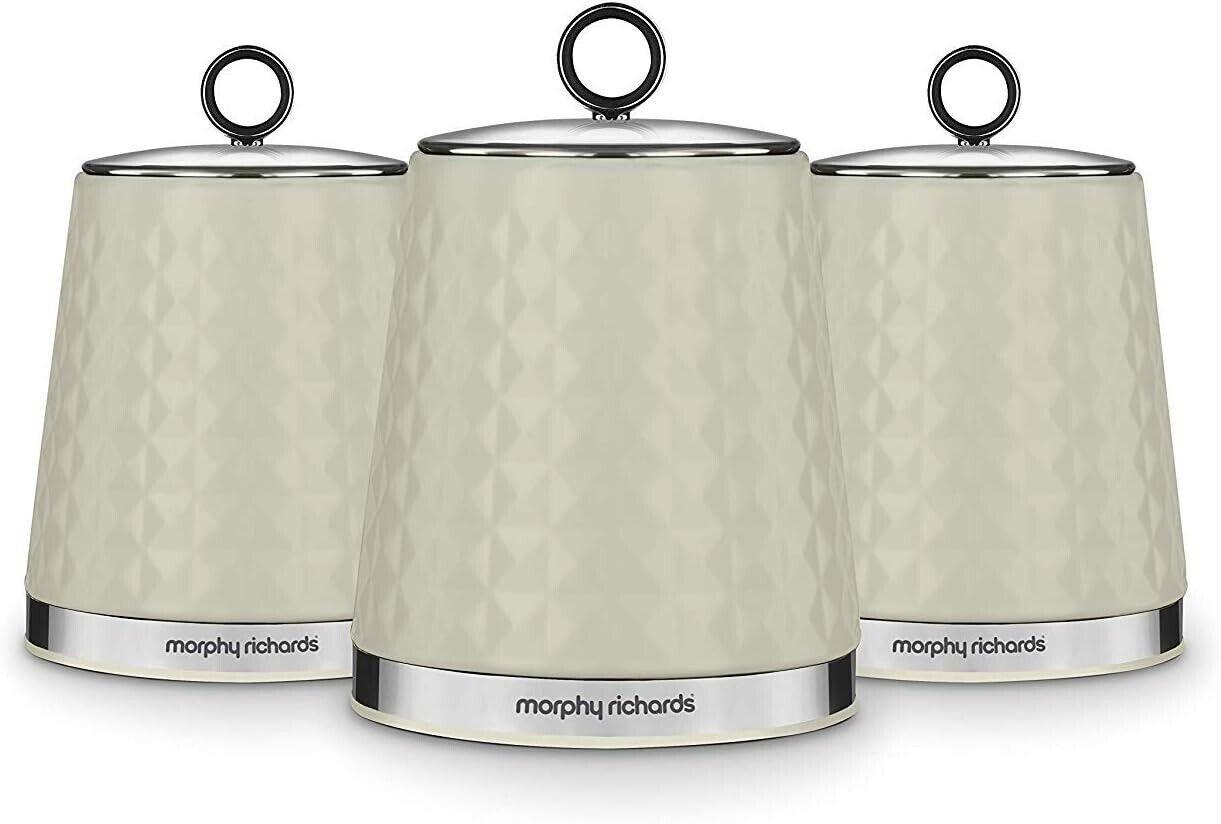 Morphy Richards Dimensions Canisters Set (Ivory Cream).