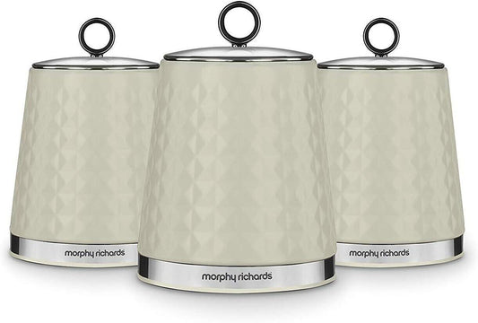 Morphy Richards Dimensions Canisters Set (Ivory Cream).